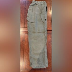 Onia Men’s Linen Drawstring Pants – Olive Green – Size XXL
